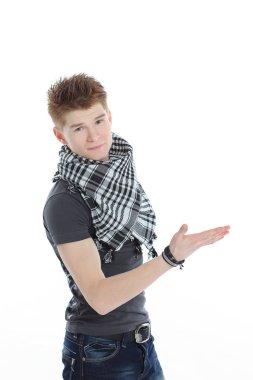 şık modern adam kopya space.i işaret