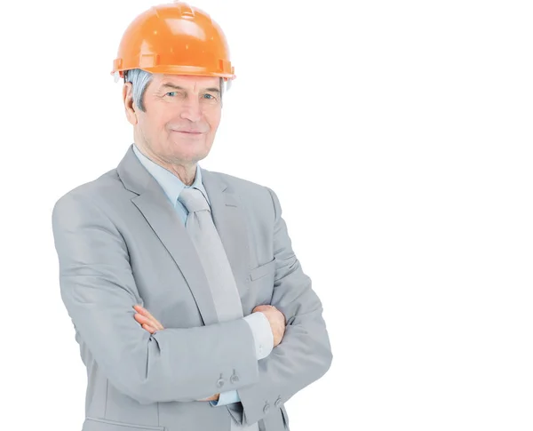 Vertrouwen bouw engineer.isolated op onscherpe achtergrond — Stockfoto