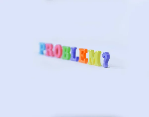 Words problem on white background .photo with copy space — Stock Photo, Image