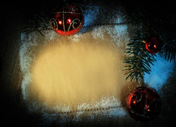 Foglio bianco per auguri e addobbi natalizi — Foto Stock