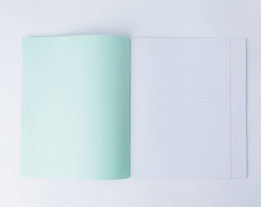 up.Open okul not defterinde bir cage.photo kopya alanı ile kapatmak