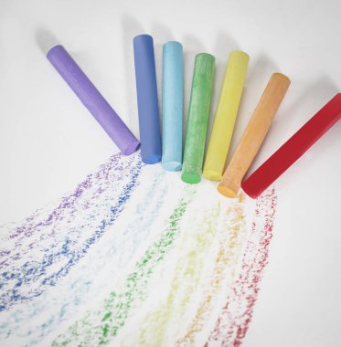 çizim için boya kalemi. Çocuk yaratıcılık kavramı.