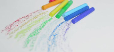 Renkli tebeşir pastel - eğitim, sanat, yaratıcı