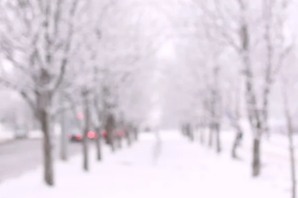 Obrázek pozadí silnice v zimě města — Stock fotografie