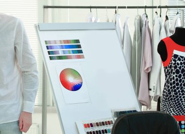 Yönetim Kurulu konferans için tasarımcılar ve renk paleti ile moda tasarımcıları için