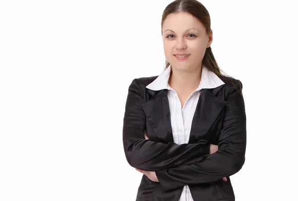 In full growth.portrait of a young office employee — Stock Photo, Image