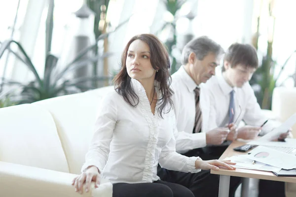 Close-up. Business team werken met documenten op kantoor — Stockfoto