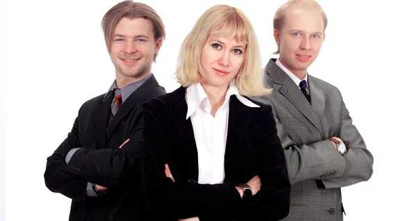 Business team geïsoleerd in de witte achtergrond — Stockfoto