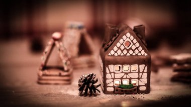 Zencefilli ev Noel masa arka planda