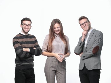 Yaklaşın. Bir grup başarılı genç insan.