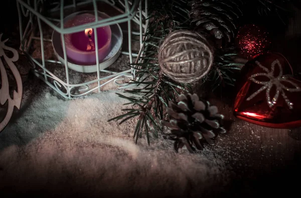 Vackra jul sammansättning på en svart bakgrund. — Stockfoto