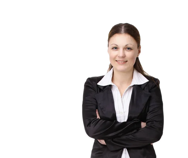 In full growth.portrait of a young office employee — Stock Photo, Image