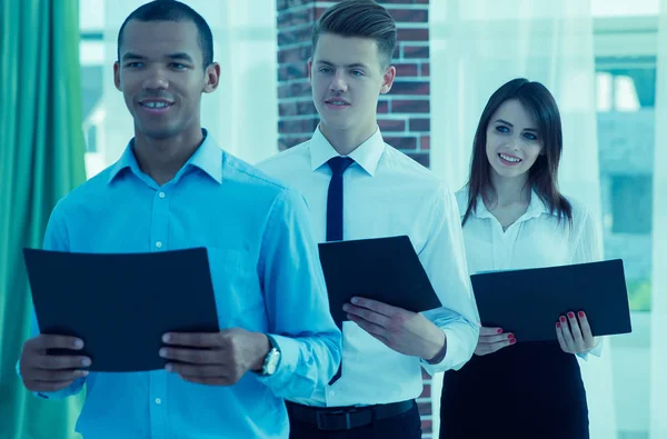 Business team waarop een kopie van het contract, — Stockfoto