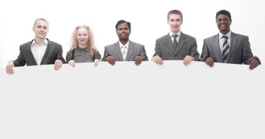 başarılı iş takım gösteren boş boş afiş