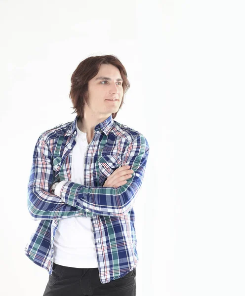 Portrait of a successful employee on white background — Stock Photo, Image