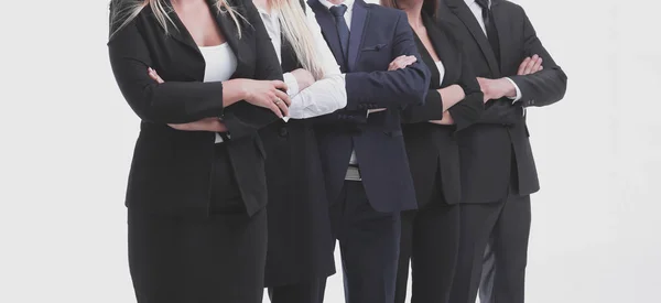 Primer plano grupo de empresarios. el concepto de trabajo en equipo.aislado en blanco —  Fotos de Stock