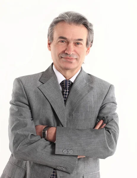 Confident businessman portrait isolated on white background — Stock Photo, Image