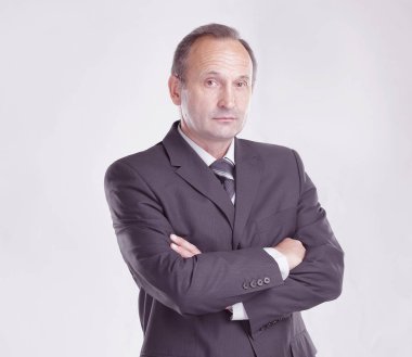 ışığı izole başarılı bir iş adamı portresi