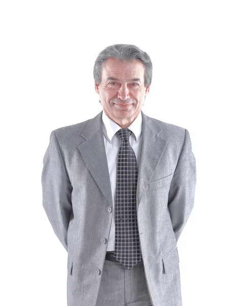 Porträt eines erfolgreichen Geschäftsmannes isoliert auf weißem Hintergrund — Stockfoto