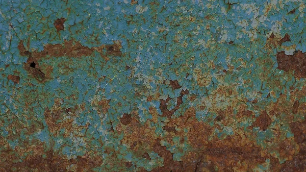 Peeling paint on wall seamless texture. Pattern of rustic blue g — Stock Photo, Image