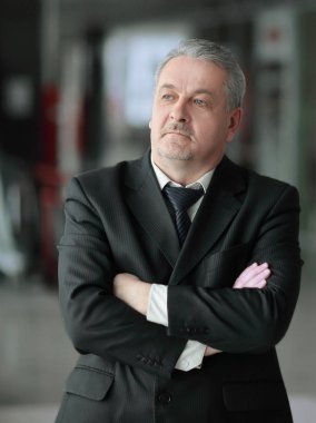 office.photo kopya alanı ile arka plan üzerinde düşünceli işadamı