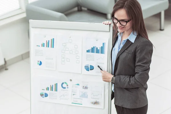 Mitglieder eines Wirtschaftsteams diskutieren die Präsentation eines neuen Finanzprojekts. — Stockfoto