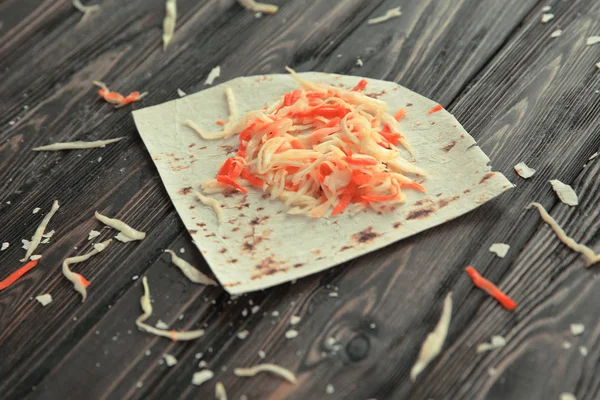 Kiszona kapusta na pita.preparation Shawarma. Zdjęcie z co — Zdjęcie stockowe