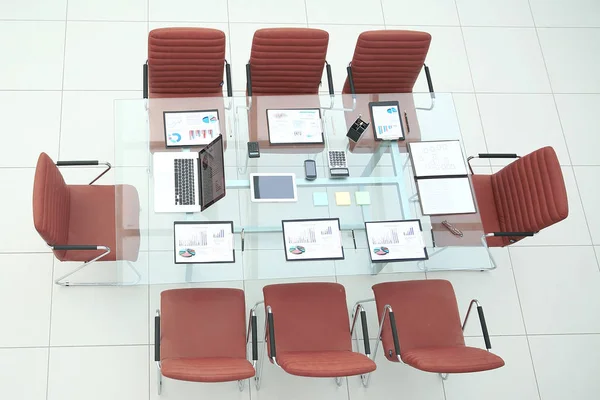 View Top Conference Hall Meeting Photo Copy Space — Stock Photo, Image