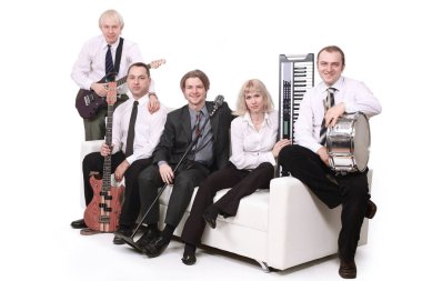 instruments.isolated beyaz bir arka plan üzerinde şık grupla.