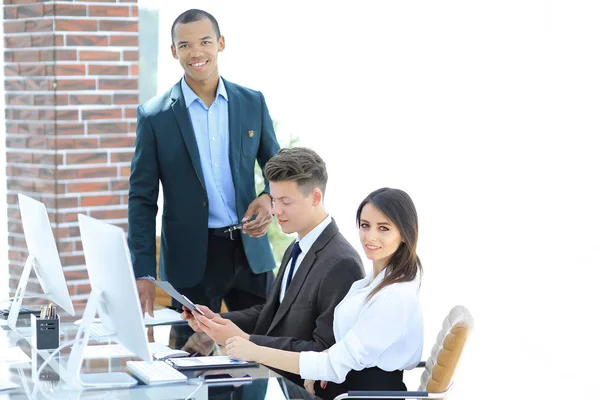 Business Team Working Documents Modern Office Concept Teamwork — Stock Photo, Image