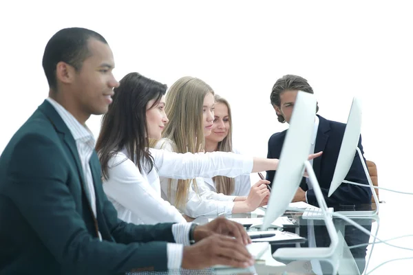 Professional business team working in a modern office — Stock Photo, Image