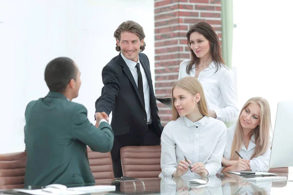Business partners conducting a workshop in the office — Stock Photo, Image
