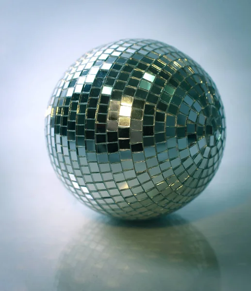 Mirror ball.isolated on a dark background. photo with copy space — Stock Photo, Image