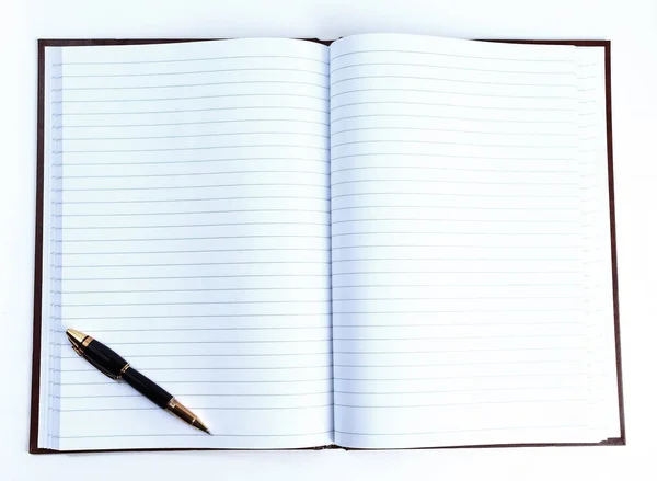 Notebook Pen Met Kopie Ruimte Voor Reclame Tekst — Stockfoto