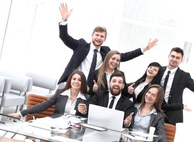 mutlu profesyonel iş takım Danışma, office yakınındaki portresi