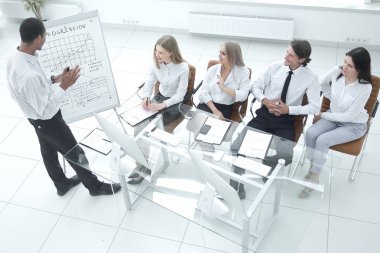 kopya alanı ile yeni bir mali project.photo sunumunu üst view.business ekibi