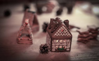 Zencefilli ev Noel masa arka planda