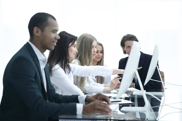 Professional business team working in a modern office Royalty Free Stock Photos