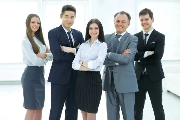 Groep van mensen uit het bedrijfsleven op een lichte achtergrond — Stockfoto