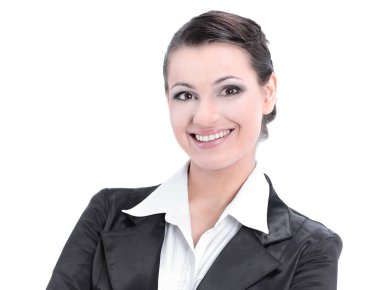 Beyaz üzerine Executive iş woman.isolated. kopya alanı ile fotoğraf