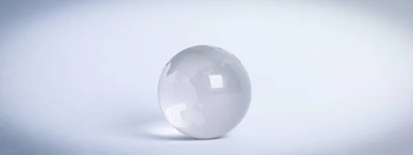 흰색 바탕에 작은 유리 globe.isolated. — 스톡 사진