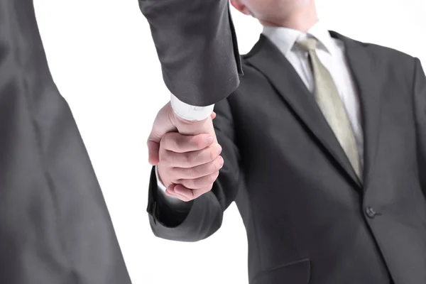 閉めろ。握手ビジネスの人々協力の概念は — ストック写真