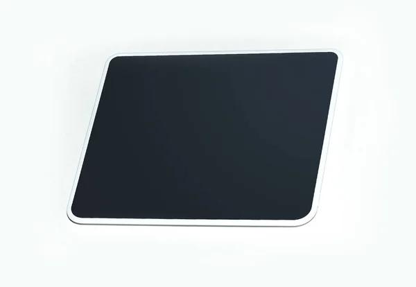 Closeup . black tablet pc . isolated on a black background. — Stock Photo, Image