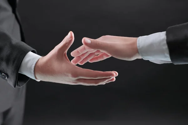 Two businessmen are holding out their hands for a handshake. — Stock Photo, Image