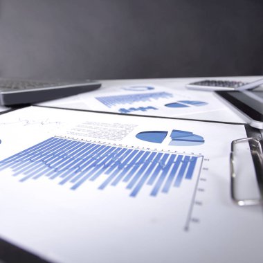 iş geçmişi. iş takım masada finansal veriler