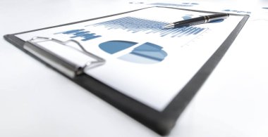 yakın çekim. Masaüstü ile finansal belgeler. iş geçmişi