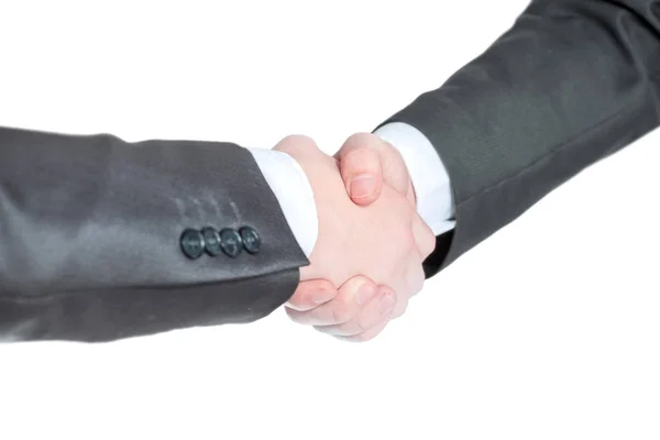 Nahaufnahme. Handschlag Geschäftsleute das Konzept der Zusammenarbeit — Stockfoto