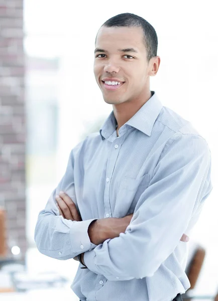 Closeup portrait of a successful young business man — Stock Photo, Image