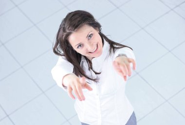 ileri gösterilen top.in tam growth.successful iş kadını göster