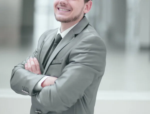 Close up.very happy businessman in his office — Stock Photo, Image